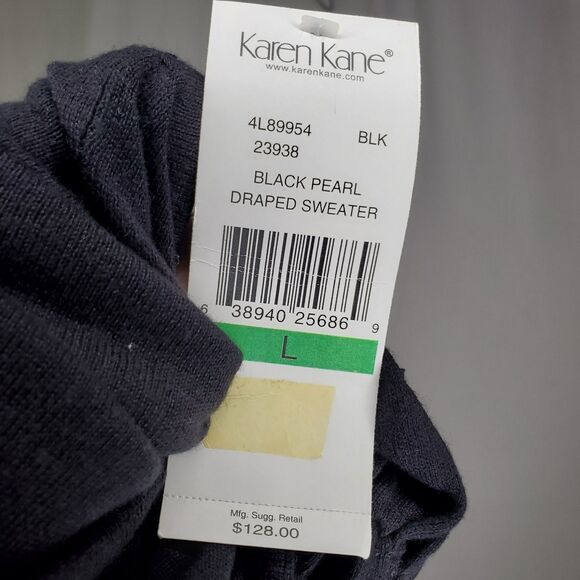 Karen Kane Silk Cashmere Cardigan Large Beaded Romantic Witchy Quiet Luxury - Picture 12 of 13